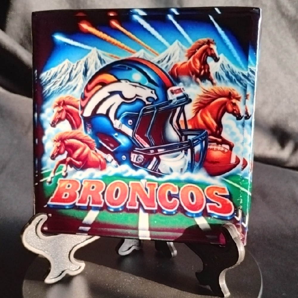 Hand Crafted Broncos Art